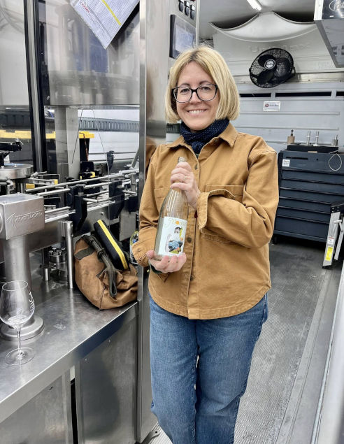 Montse Rees making wine